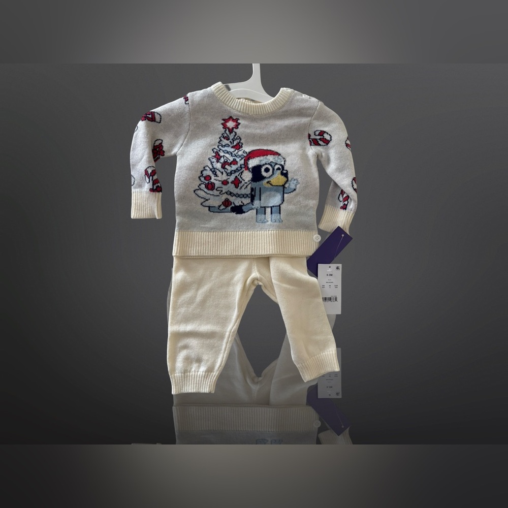 Cute Bluey 2 Piece Outfit, Sizes 0-3 Months Color Cream, the perfect gift